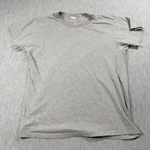 Evergreen Shirt Mens XL Gray Solid Combed Cotton Short Sleeve Crewneck Blank Tee